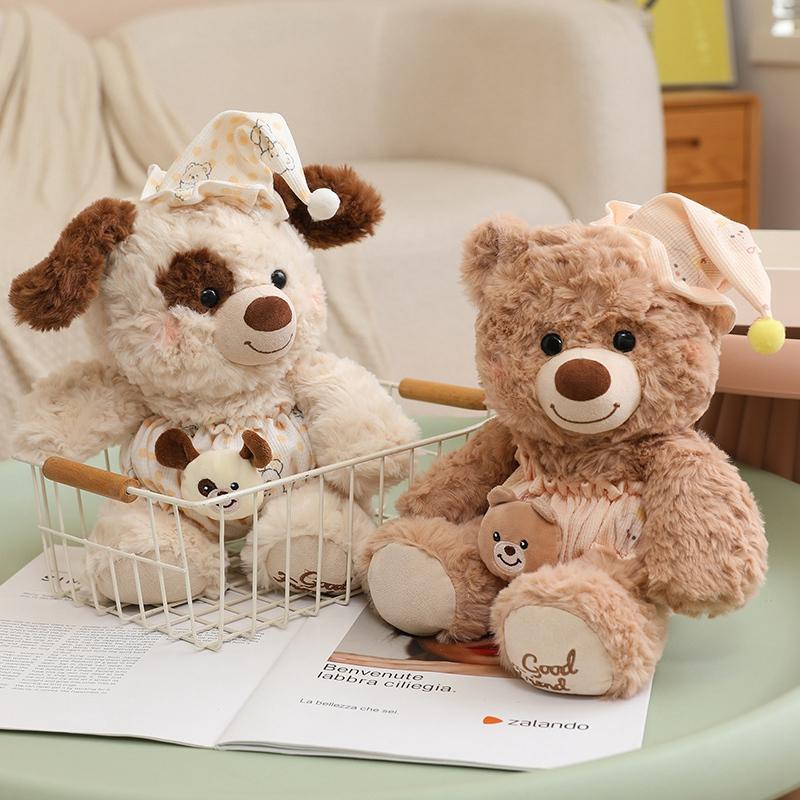 New Bear Dog Rabbit Plush Toys High Quality Good Night Bear Dog Rabbit Plush Toys High Quality Cozy Sweet Adorable Gift