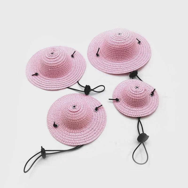 Summer Straw Sun Hats for Cats and Dogs - Cute Pet Party Headdress