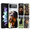 Rottweiler Hund Handyhülle für Samsung Galaxy Z Flip 3 4 5 Faltbare Schale Für Samsung Z Flip3 Flip4 Hartes PC Bumper Cover