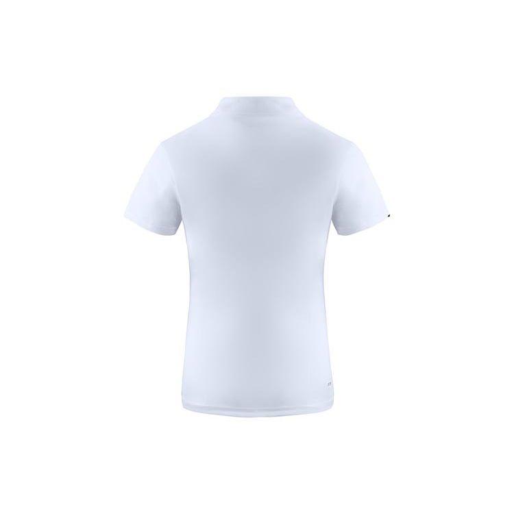 Li Ning Feather Series Solid Color Quick-Dry Short Sleeve Polo Shirt Women Tops Standard-White APLR126-1