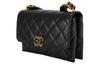 Chanel 23k 19 Hobo Lingge Leather Chain Sewing Leather Tofu Bag Handheld Shoulder Bag Women'S Black