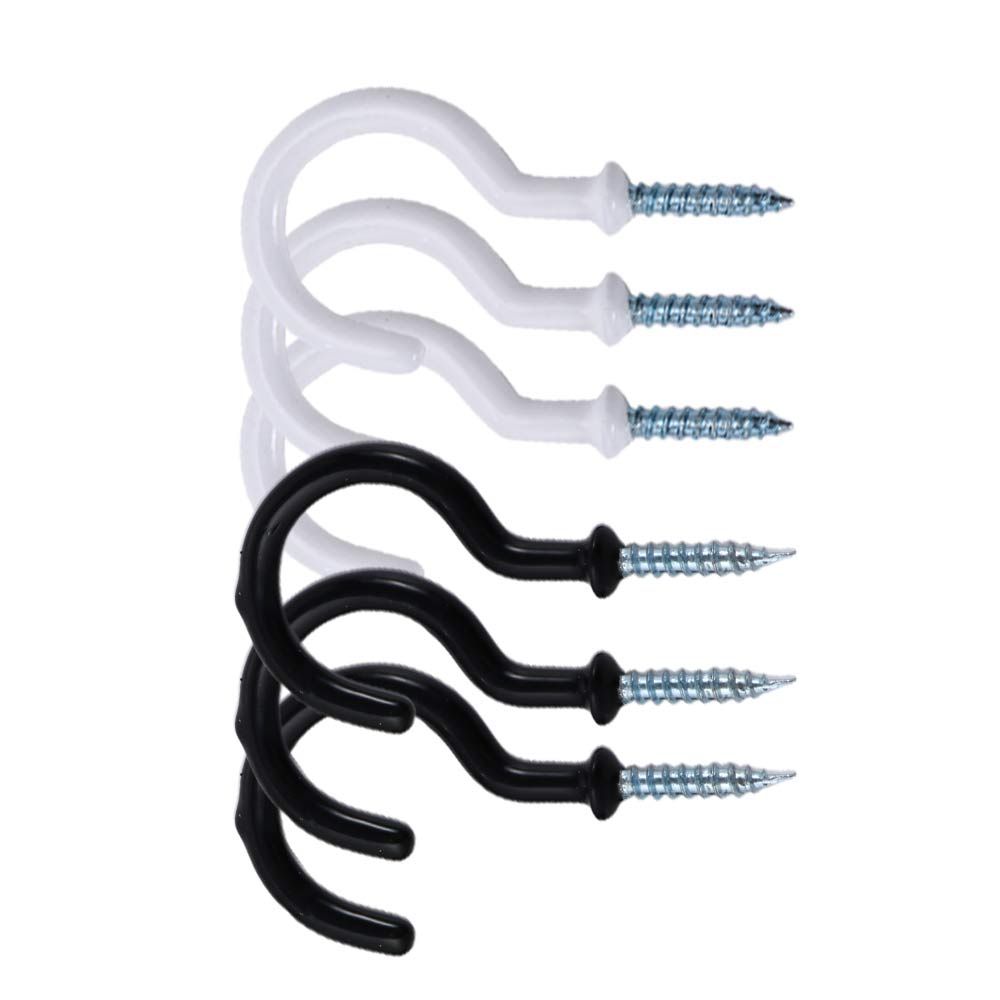 Heavy Duty White Screw-In Home Storage Holder Wall Mounted Mug Hanger Cup Hooks Ceiling Hooks