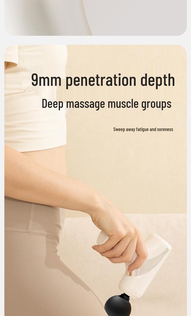 Compact Rechargeable Fascia Gun: Portable Muscle Relaxer and Massager for Home Fitness
