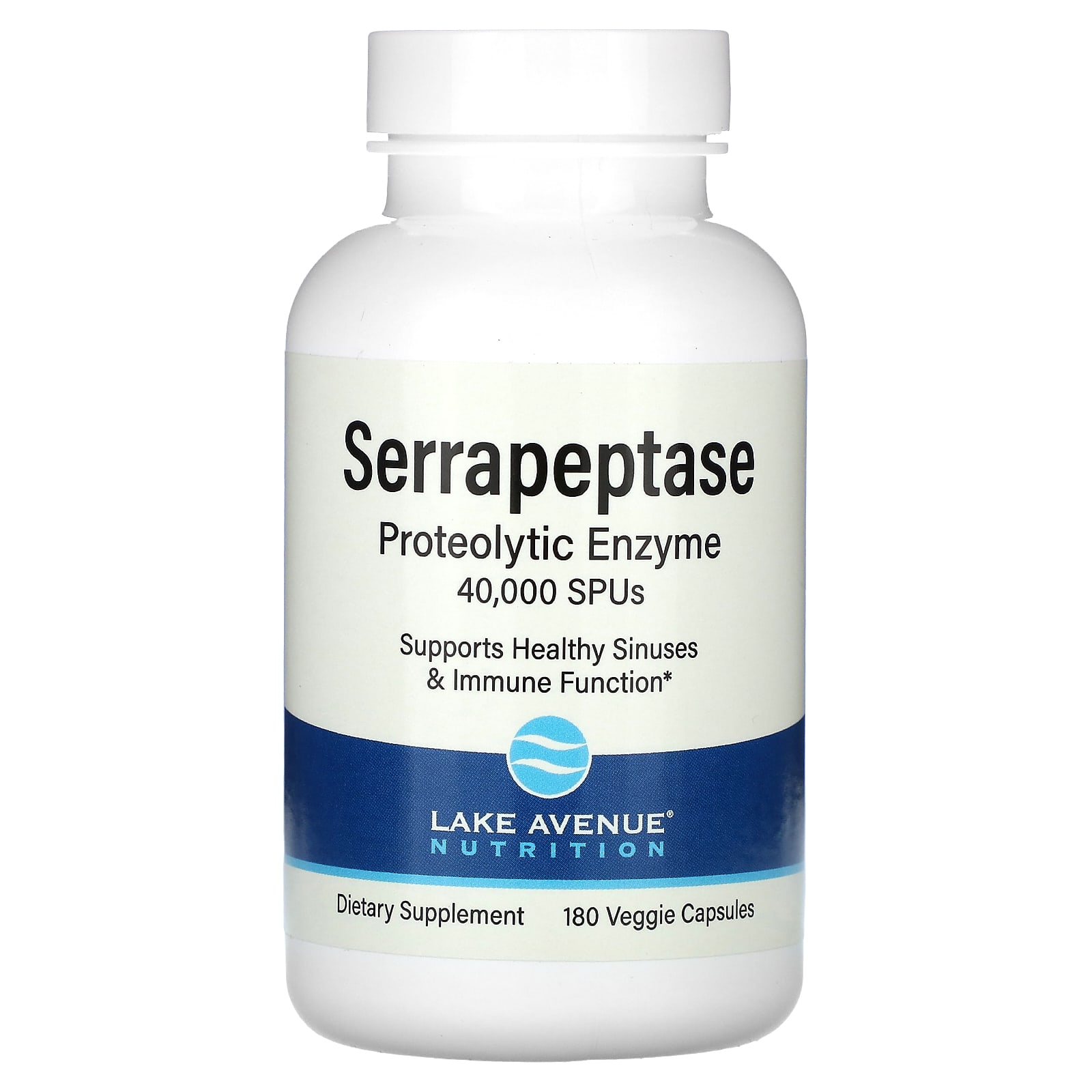 

Serrapeptase, Proteolytic Enzyme, 40,000 SpU, 180 Veggie Caps