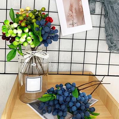 Künstliche Blume Hohe Simulation Textur Keine Wartung Lila Blaue Beeren Zweig Natürliches Aussehen Falsche Beeren