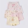 Girls' Pure Cotton Cartoon Boxer Briefs - Antibacterial & Comfortable Toddler Underwear