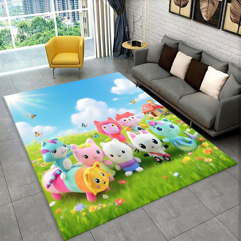 Cartoon Gabby Dollhouse Girl Carpet Rug for Playroom Bedroom Living Room Sofa Home Decor,kid Area Rug Non-slip Floor Mat Gift
