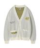 Wacky Willy Kiki & Lily Patch V-Neck Cardigan Cream
