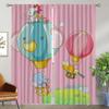 Elephant Elegant Room Curtains for Living Room Tulle for Bedroom Window Curtain Home Interior Curtains 2 Pieces Partition Camera