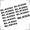 3D ABS Car Trunk Badge Letters Sticker GLK GLA 45 200 220 260 300 320 350 Emblem Logo For Mercedes GLA X156 GLK X204 Accessories