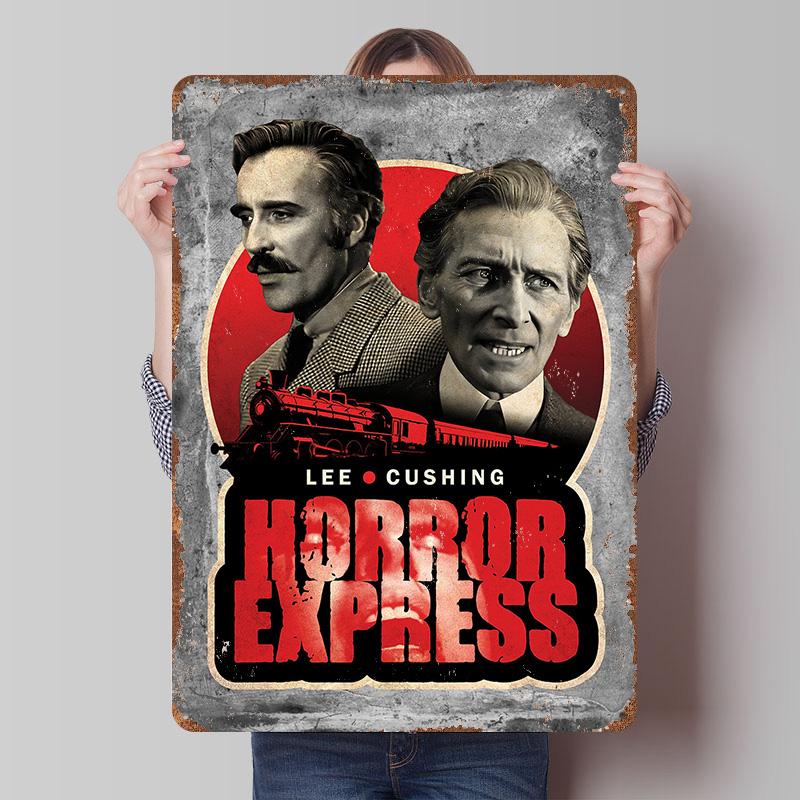 

Horror Express 1972 Retro Horror Printed Poster Customized Wall Art Retro Vintage Metal Tin Signs for Room Decoration Cozy 7.9x11.8In(20x30cm)
