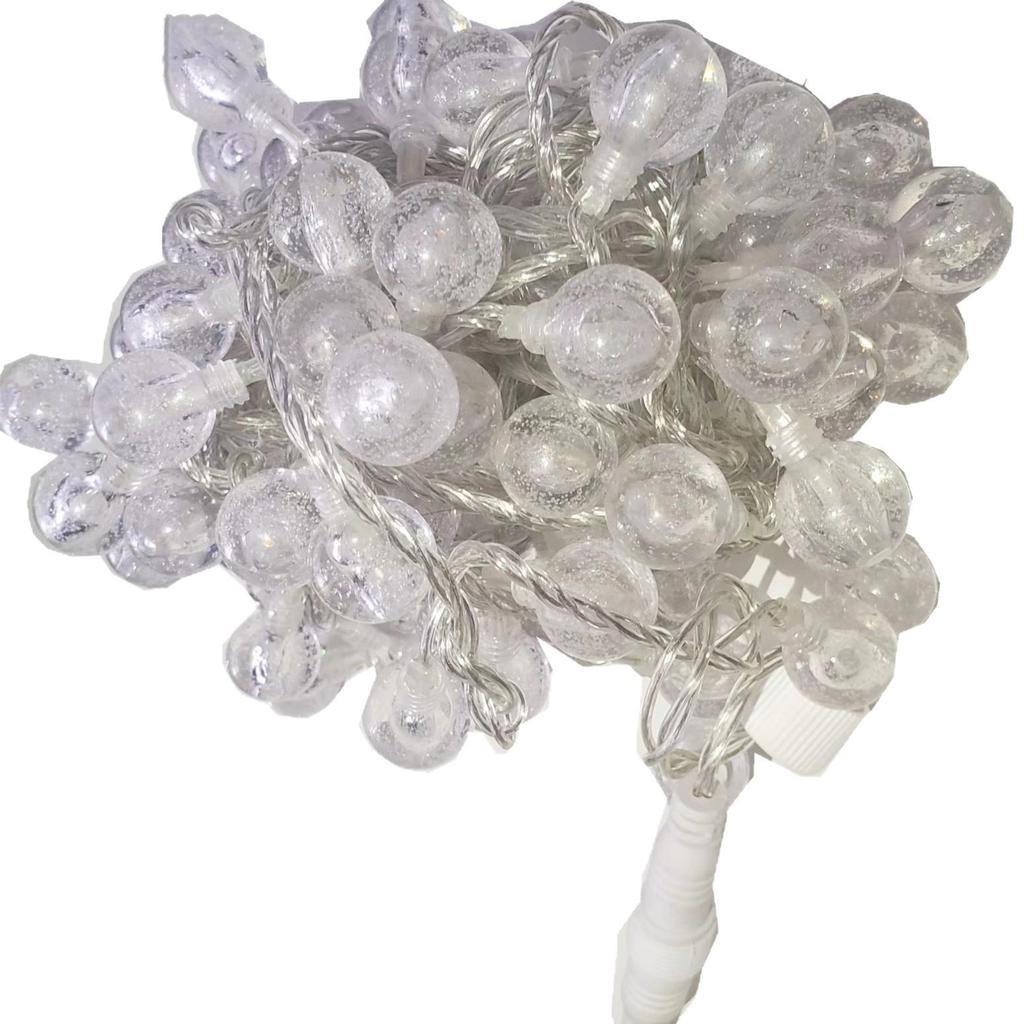 Frosted Bubble Ball, Star, and Cherry Blossom String Lights for Outdoor Camping Tent Decor