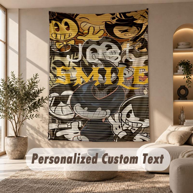 Wall Hanging Tapestry Art Cloth Bedroom Room Background DecorBendy and the Ink Machine