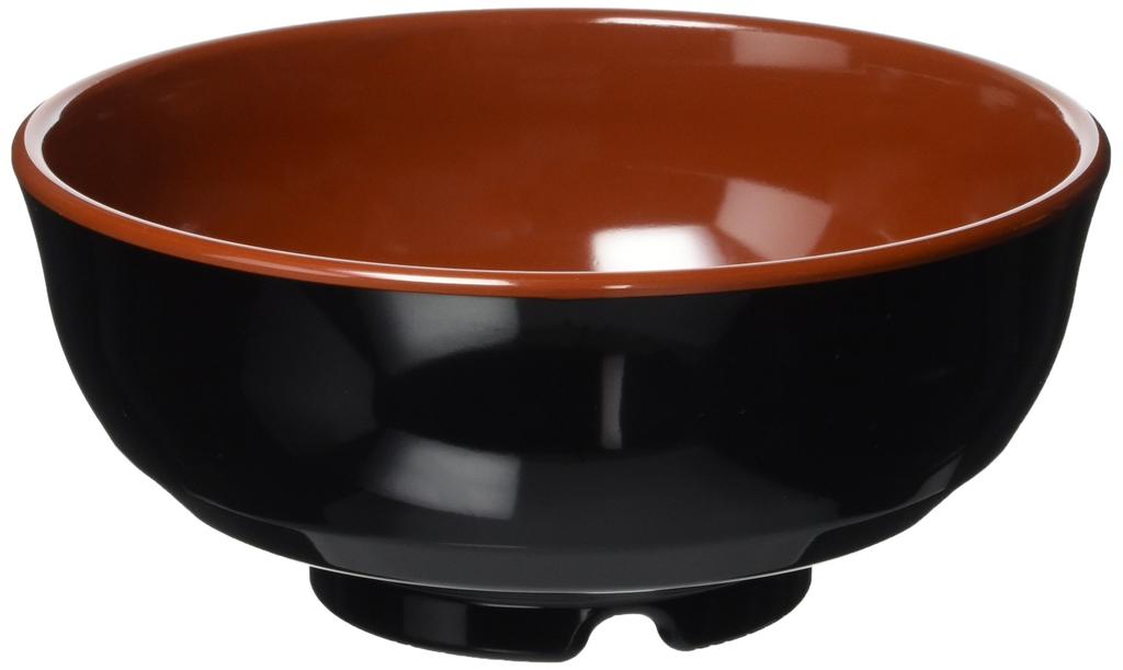 Mannen Melamine Donburi Bowl, Black Interior, Urumi, 790-BC, Melamine, Made In Japan, RDVC806