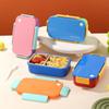 2 Compartment Portable Lunch Box Stainless Steel Meal Prep Containers Office Worker