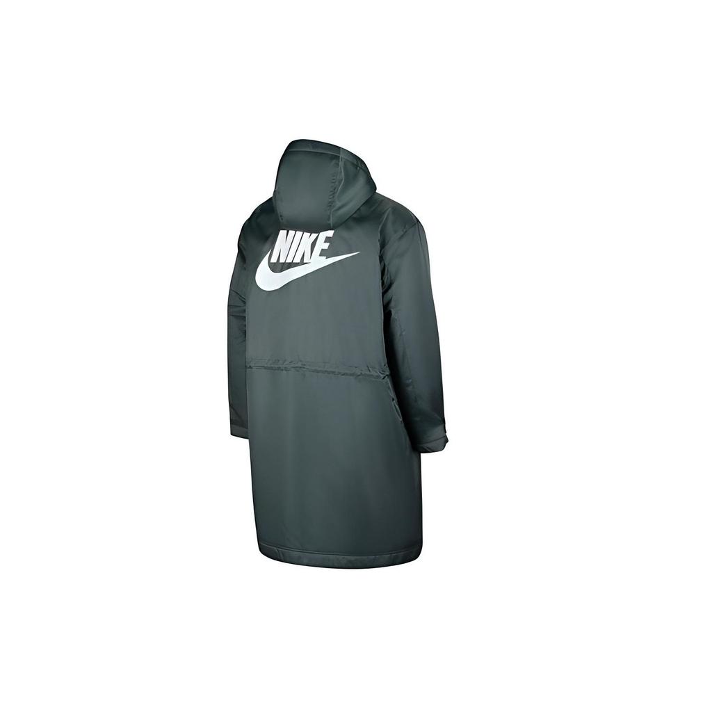 Nike Sportswear Synthetic-Fill Logo Print Warm Loose Hooded Windbreaker Men Outerwear Galaxy-Green CZ4931-337