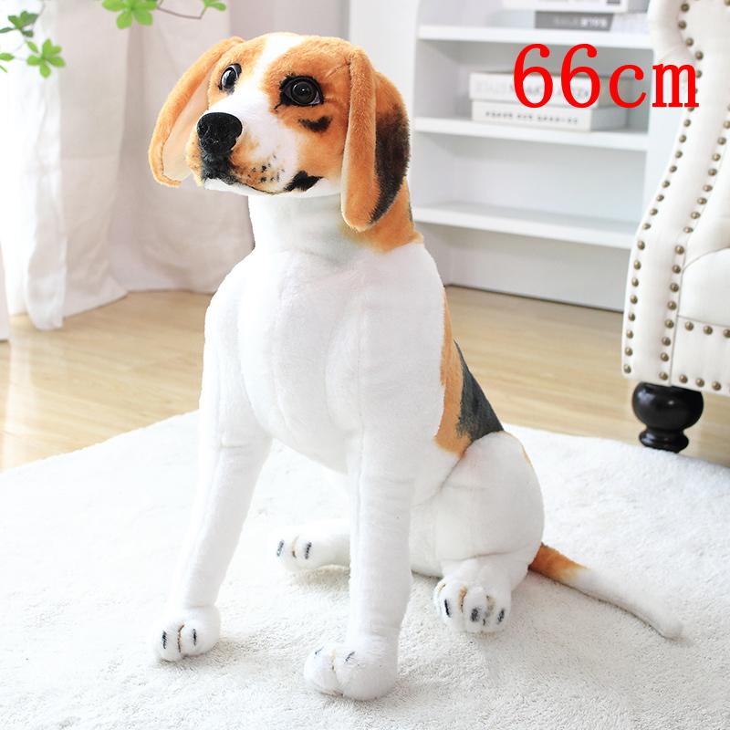 23-75cm Neues Simulations-Riesenhundespielzeug Realistische Kuscheltiere Miguel Harrier Beagles Hund Plüschtiere Geburtstagsgeschenk für Kinder
