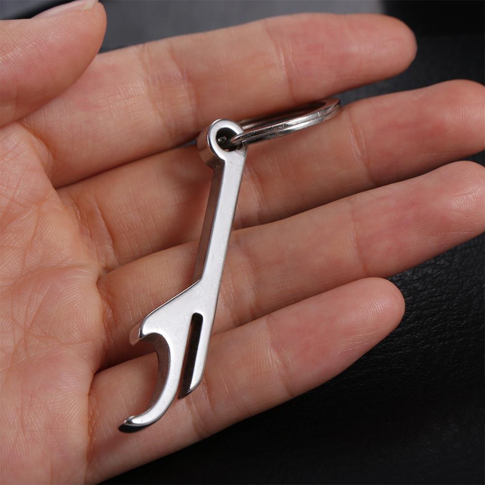 Metal Beer Opener Keyring Stainless Steel Beer Bottle Opener Keychain Outdoor Hiking