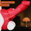 Red Animal Penis Condom Training Adult Male Penis Sleeve Realistic Cock Ring Extender Silicone Dildo Cock Sleeve For Erection