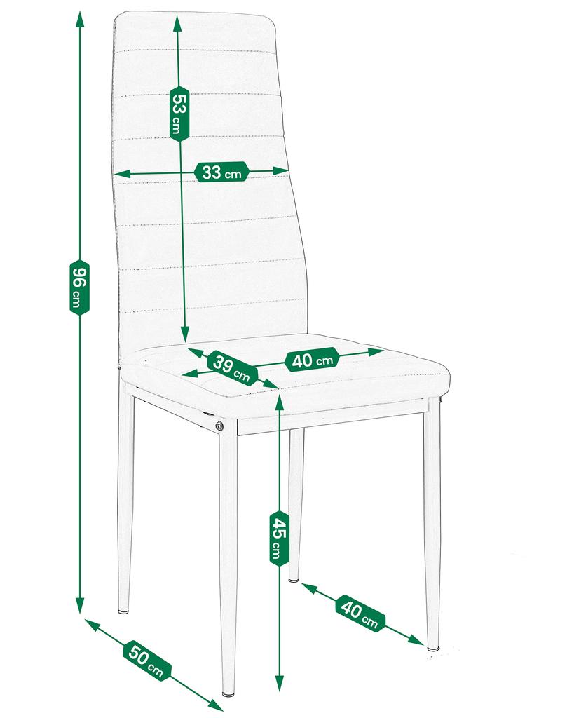 6 X VERUM Chair, Gray Eco-leather
