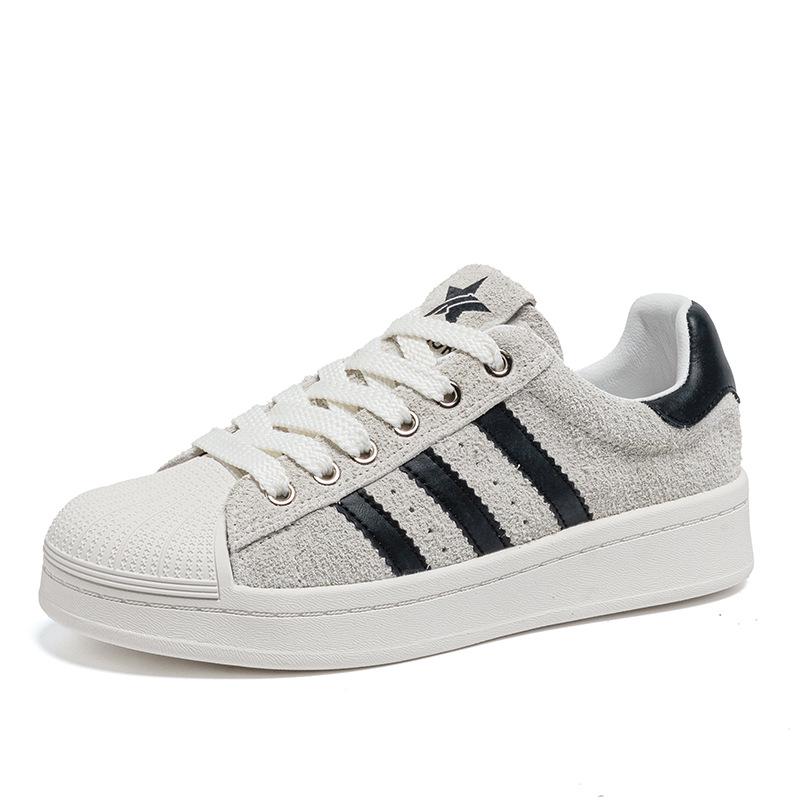 

Женские осенние белые кроссовки с мыском-ракушкой - Модные, универсальные, дышащие, удобные, с мягкой подошвой и поверхностью, повседневные балетки. 37 светло-серый