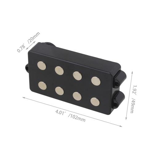 Yibuy Black Big Bass Guitar 4-String Humbucker Pickup, Ceramic