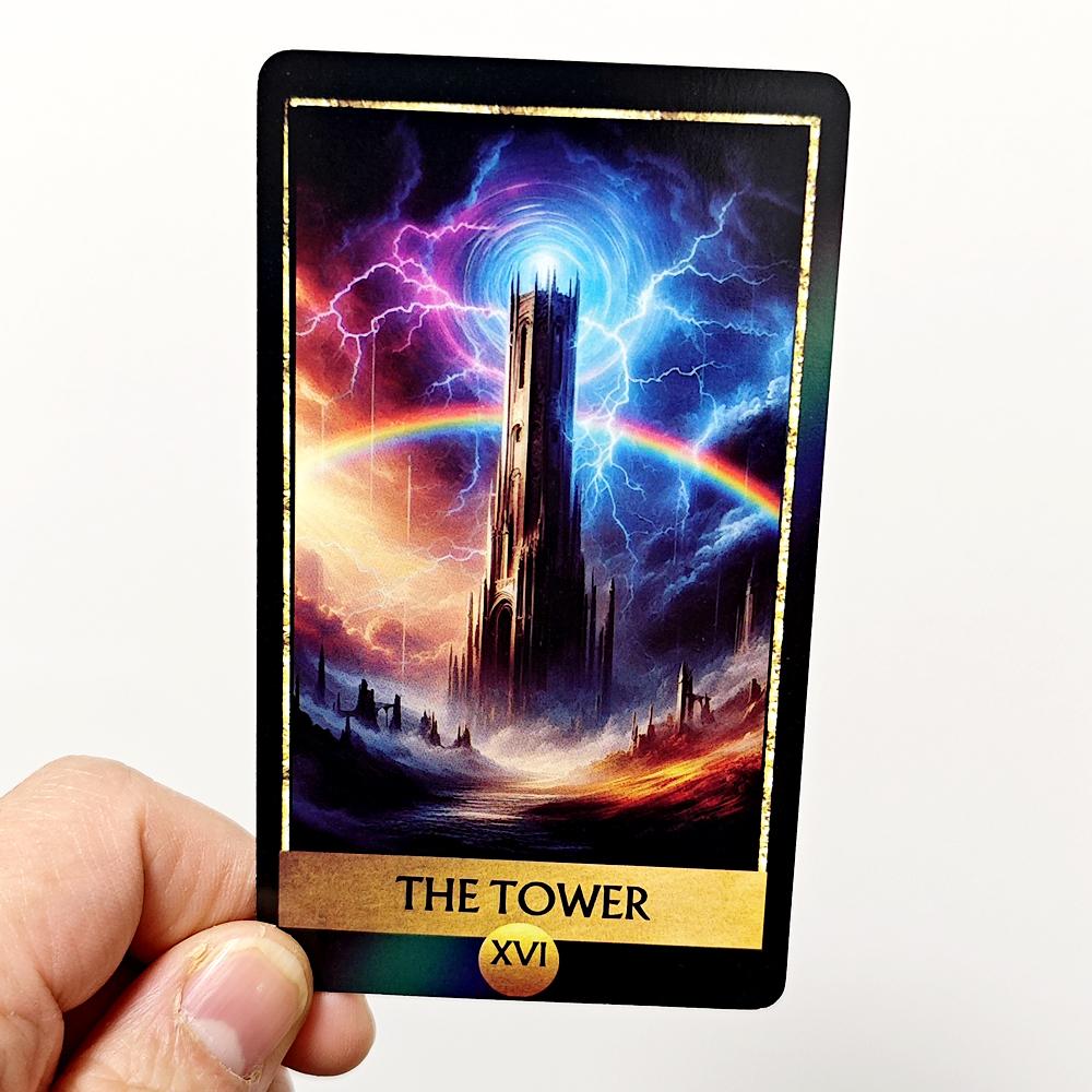 10.3*6cm Rainbow Tarot Deck 78 Colorful Tarot Oracle Cards Illustration Divination Wisdom Oracle Cards RWS System for Beginners