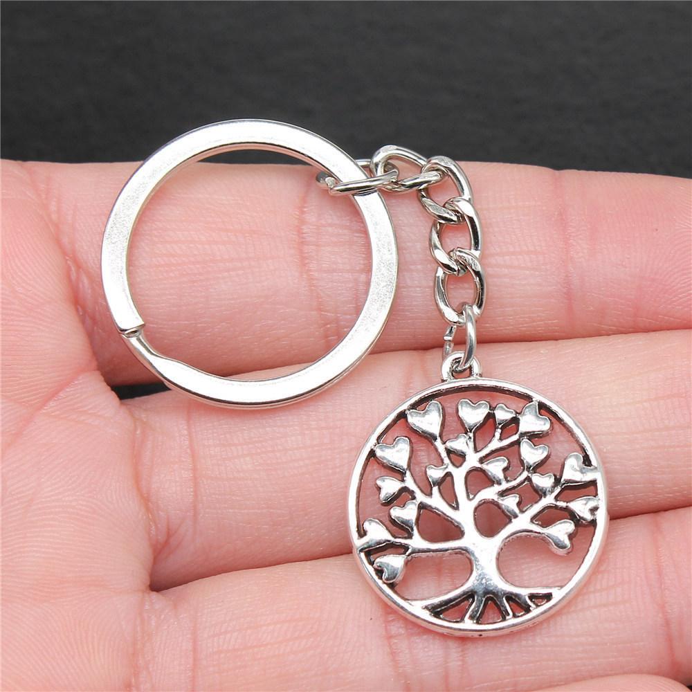 28mm Schlüsselanhänger Lebensbaum Kabbalah Hochzeitsschmuck Zubehör QY054
