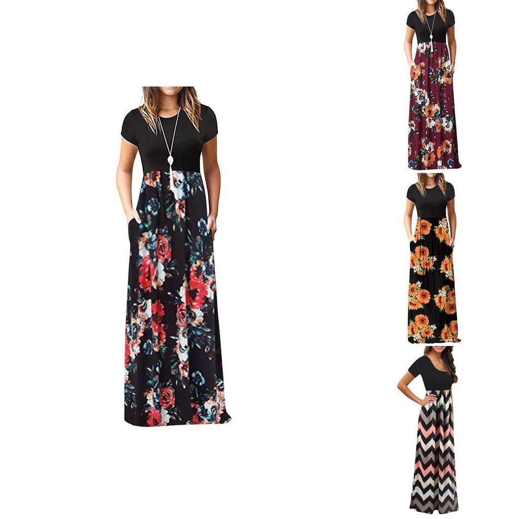 Stunning Women Boho Floral Long Maxi Dress For Cocktail Parties And Summer Events