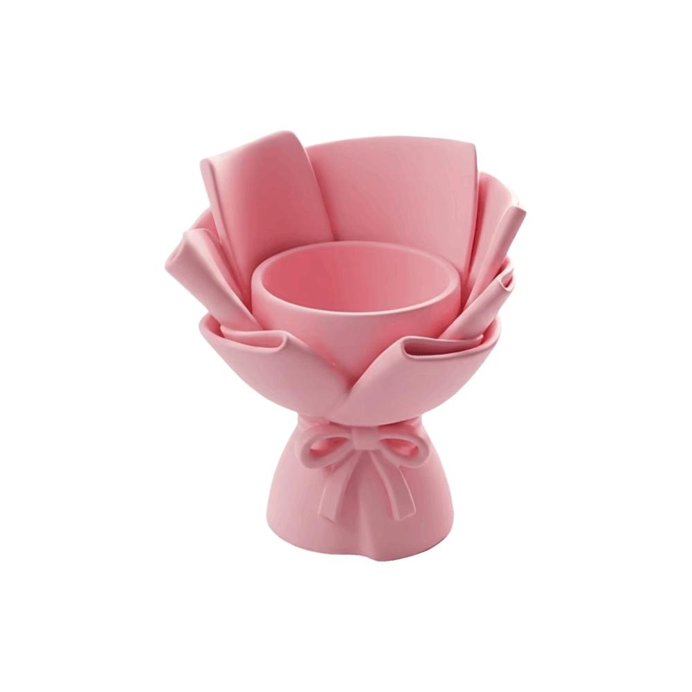 

Sweet Bow Design 3D Printing Pen Holder 3D Printing Desk Makeup Brush Stand Office Use розовый