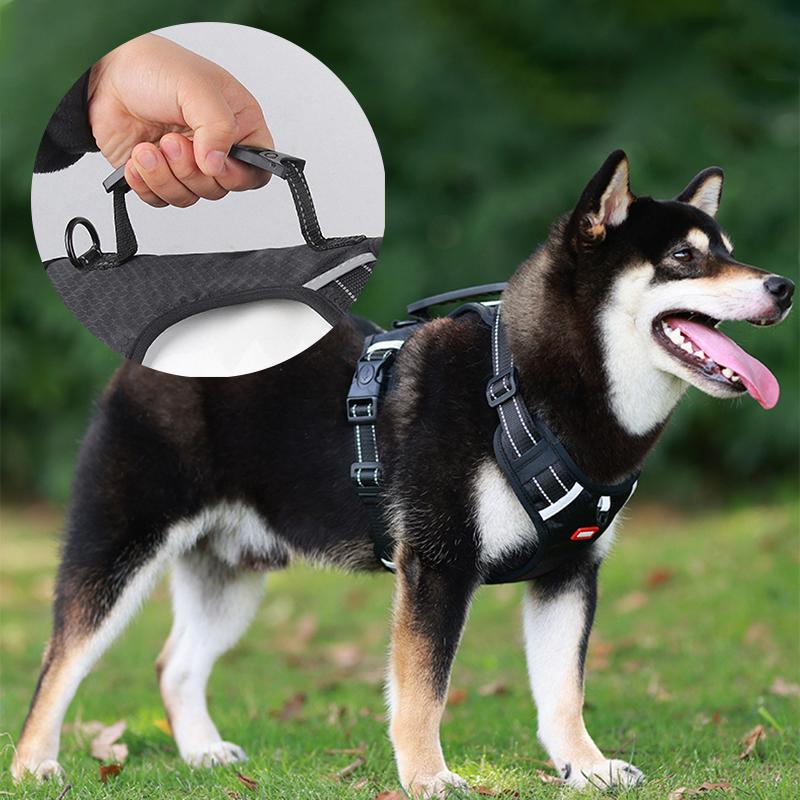 Reflective No Pull Dog Harness with Handle Breathable Adjustable Easy Control Pet Vest for Small Medium Large Dog Pettorina Cane