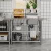 Stainless Steel Kitchen Sink with Integrated Washing Basin and Stand - Large, Thickened Single Bowl