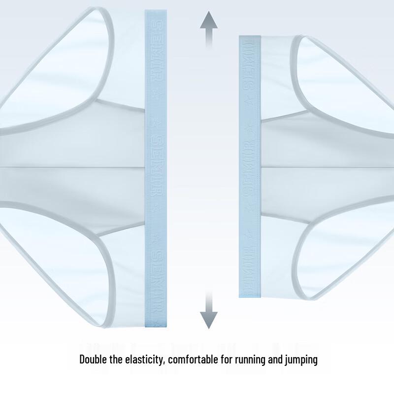 Semir Men's Ice Silk Antibacterial Cool Feel Seamless Briefs (3-Pack)