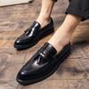Moda Clásico negro versátil mocasín slip-on para hombre Estilo de diseñador de moda Boda Moda Fiesta Actividades al aire libre Zapatos Talla Grande 48