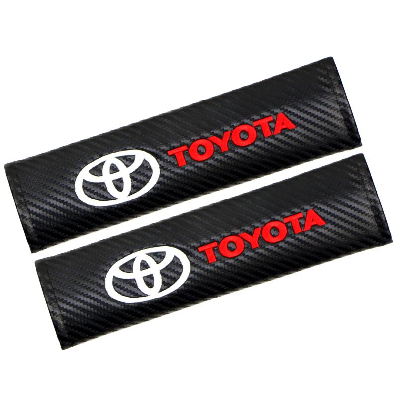 

2PCS Car exterior annual inspection stickers Car Seatbelt Shoulder Pad Driving Seat Belt Vehicle Pad Cover for Toyota