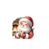 Santa Claus Acrylic Ornament: Festive Christmas & New Year Tree Decoration Keychain