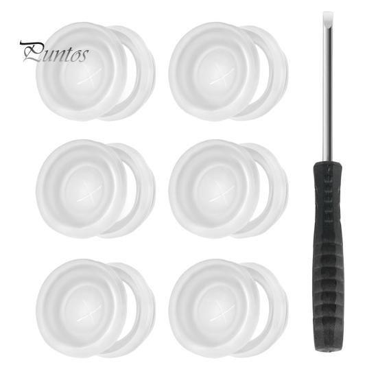 

6 шт. распределительный клапан силиконовая и пластиковая вставка с отверткой без запаха пищевые сменные аксессуары для бутылки для воды Gx 32 унции 6pcs