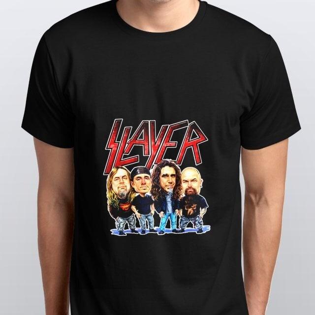 SLAYER CARTOON T-SHIRT Sizes S M L XL XXL Colours Black, White