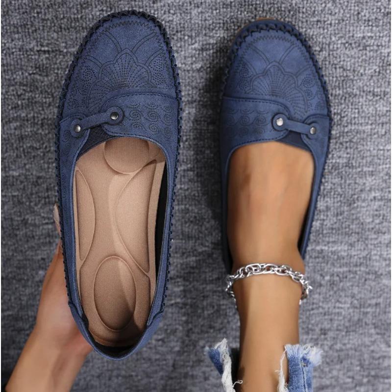 Large Size 44 Women Shoes Vintage Handmade Women's Flats Casual Shoes Ladies Flat Shoes Comfortable Slip On Female Loafers