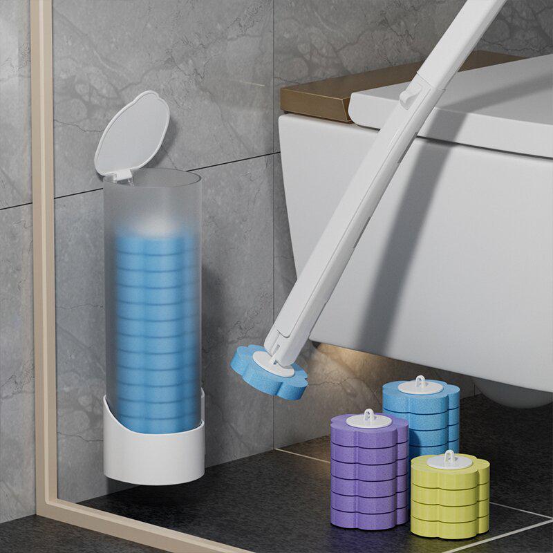 Sterilized Disposable No-Drill Toilet Brush Set for Corner-Free Bathroom Cleaning