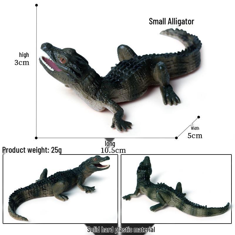 Crocodile Animal Model Toy: Caiman, Gharial, Nile Crocodile, Wild Boar, Deinosuchus - Kids' Educational Ornament