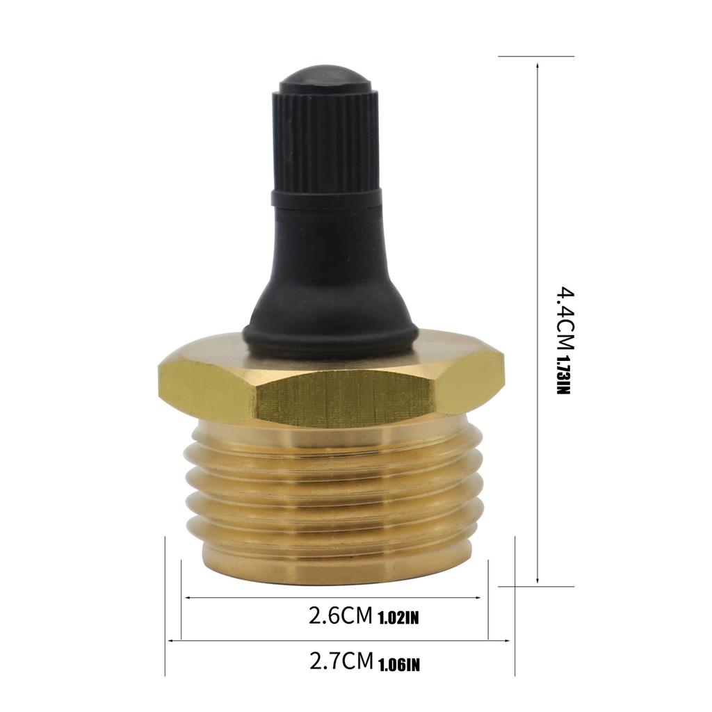 Brass Sprinkler Blowout Plug with Schrader Valves Efficient Blow Out Adapter Sprinkler System Winterization for Trailer
