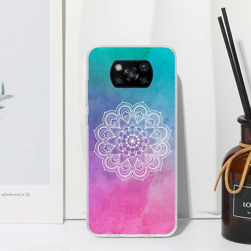 Totem Mandala Colorful Flower Phone Case For Xiaomi Poco X7 X6 X5 M7 M8 Pro F7 Ultra Redmi 15C 15 13C 13 12C 12 10 10C 10A Art F