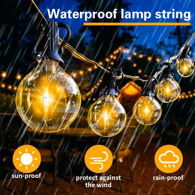 LED Lichterkette G40 Außen Terrassenlampe Lichterkette Glühbirnen Wasserdicht Garten Hochzeit Weihnachtsbeleuchtung Hinterhof Hängelichter