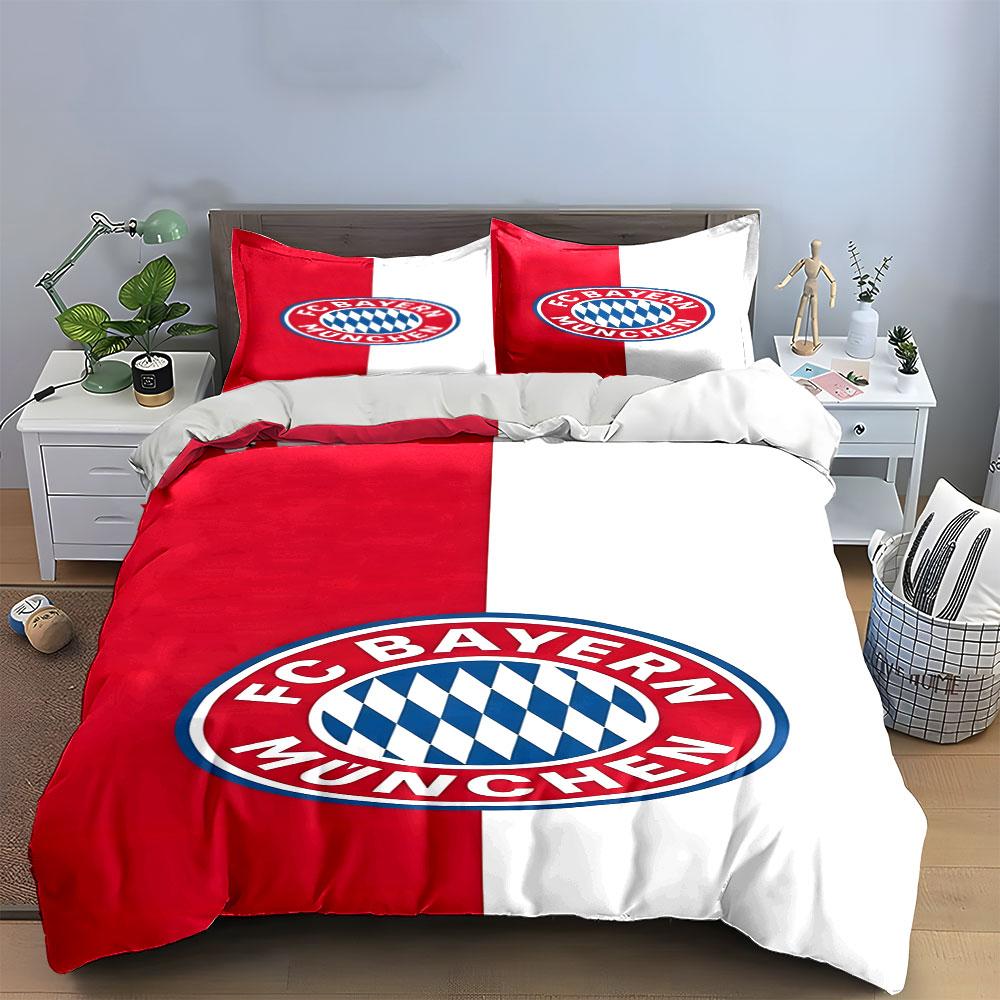Logo FC Bayern Monaco. Set lenzuola Set copripiumino Copripiumini Federe(1*Copripiumino 2*Federe senza imbottitura piumone)