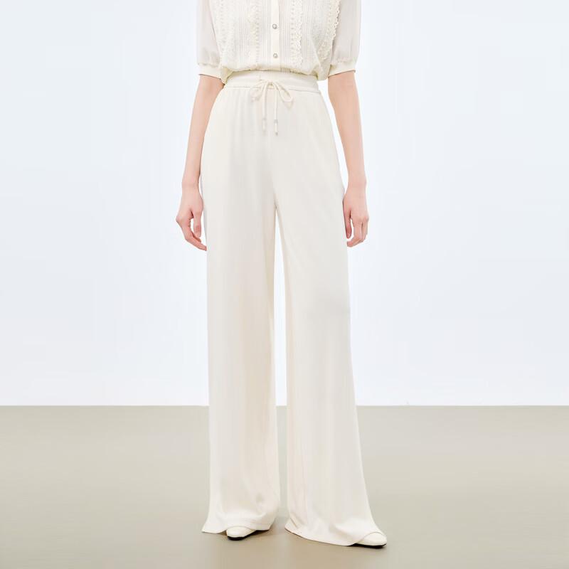 Qushuiyiren 2025 Summer Loose Ice Silk Casual Long Pants