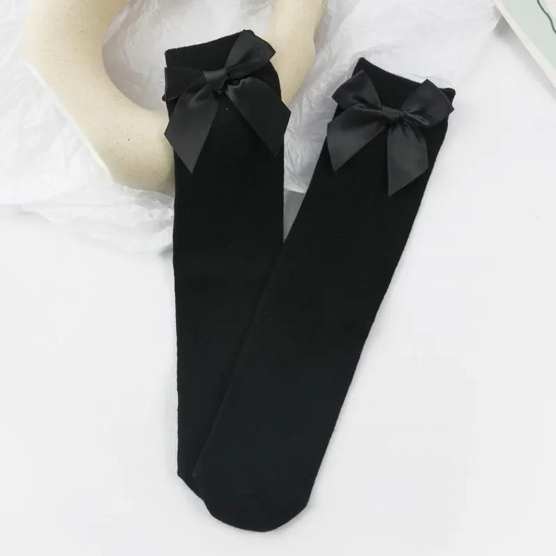 2 To 8 Yrs Leg Warmers Cotton Long Socks Cute Sweet Girl Lace Bows Princess for Infant Baby Spring Winter Toddler Sock