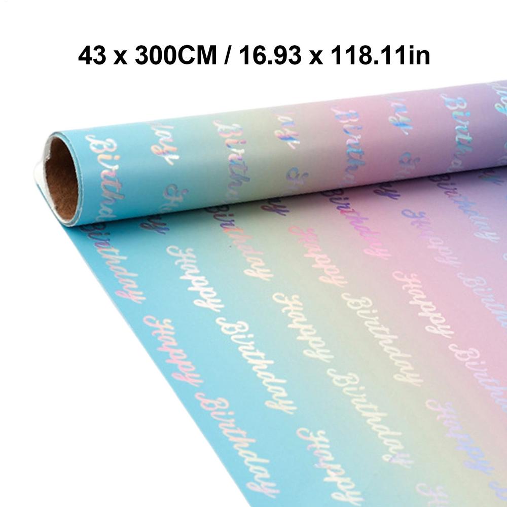Wrapping Paper Whimsical Iridescent Decoration Birthday Theme Print Wrapping Paper for Kids Teens Adults Party Gathering School