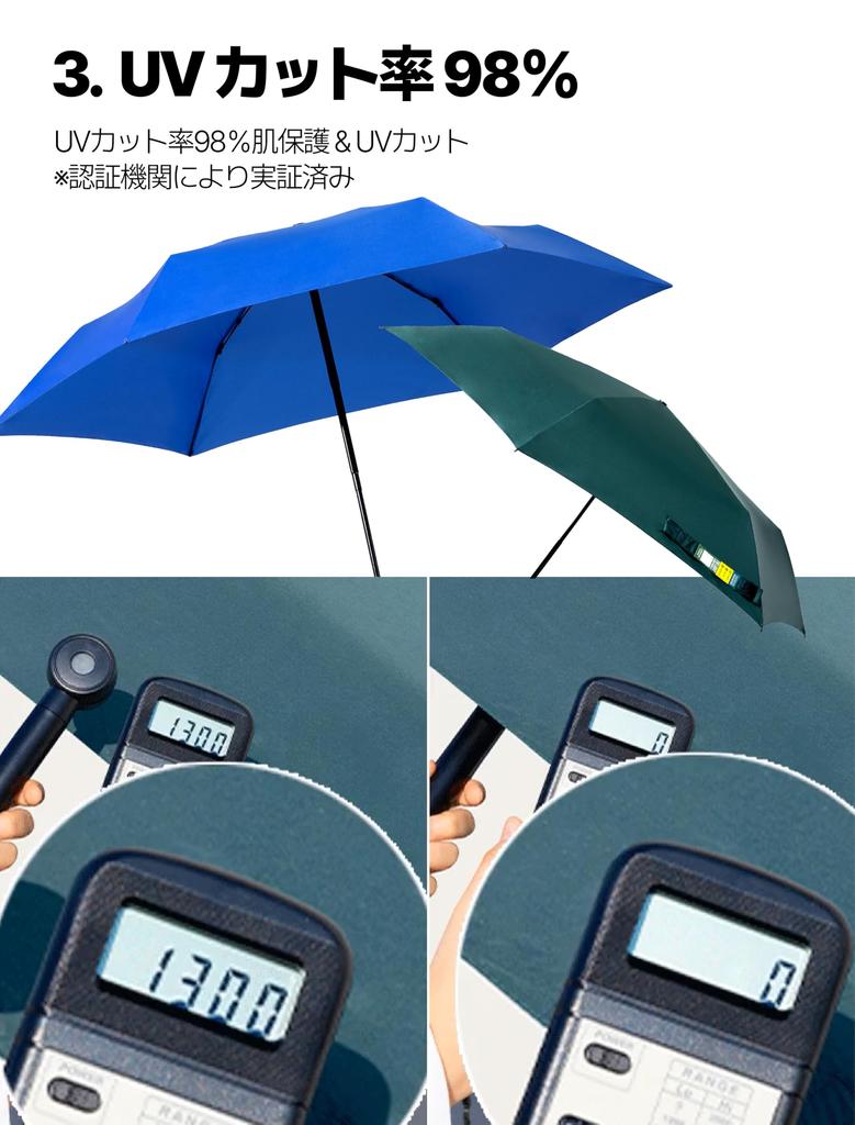 RAINWORX Leichter Automatischer Faltbarer Großer Öffnen/Schließen Regenschirm aus Kohlefaser, (Marine)