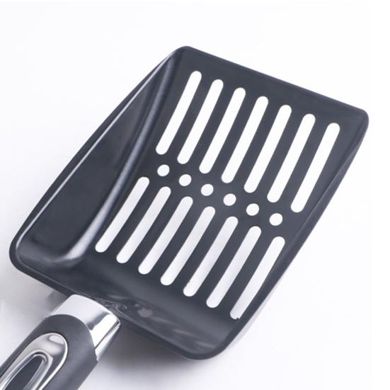Cat Litter Scoop with Ergonomic Long Handle Stainless Steel Deep Shovel Slotted Litter Scooper Non-stick Poop Sifting Shovel Sifter Pet Supplies